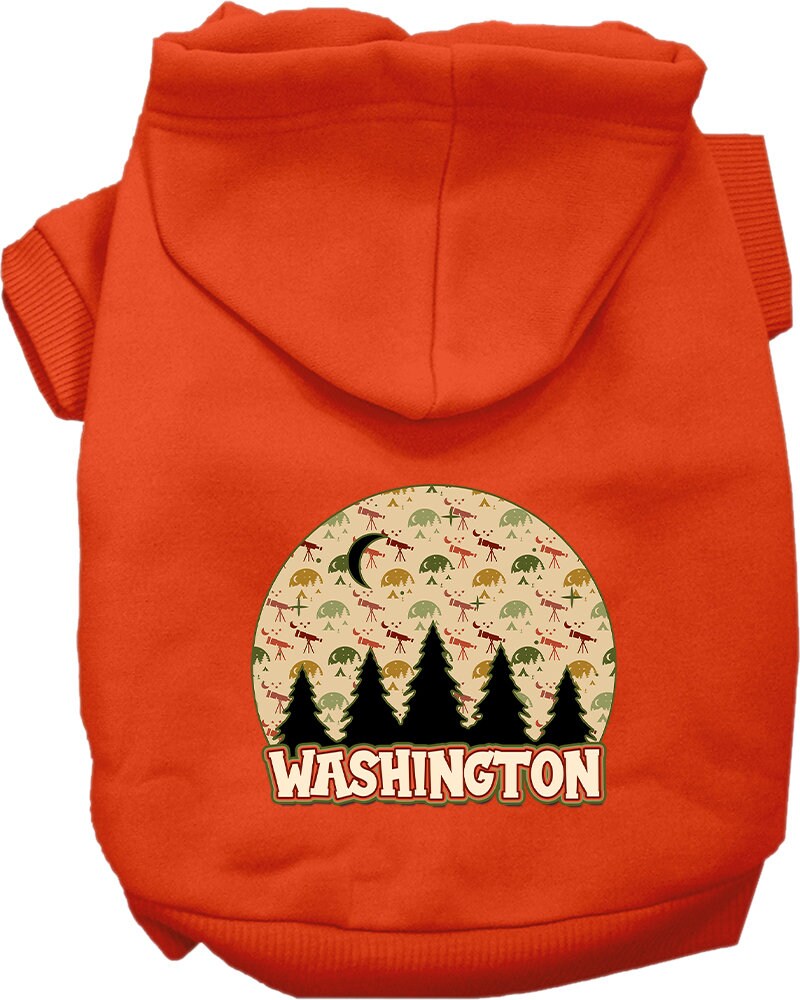 Sudadera con capucha serigrafiada para perros y gatos, para mascotas pequeñas y medianas (tallas XS a XL), "Washington Under The Stars"