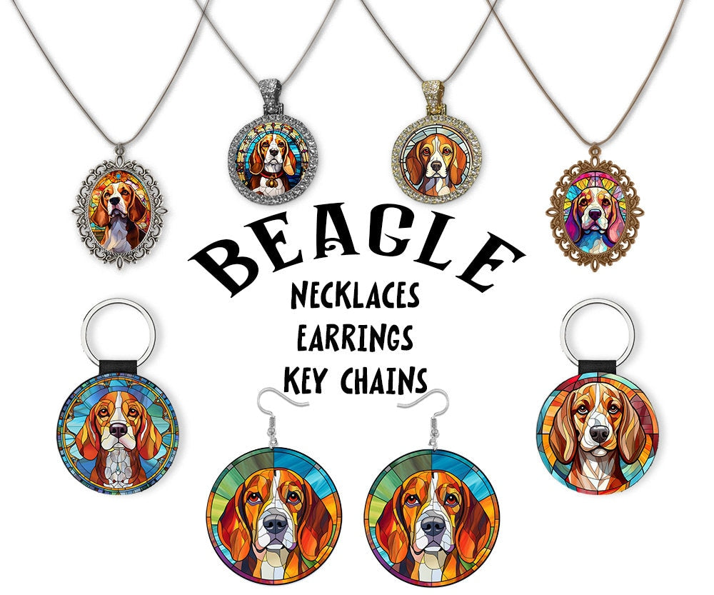 Beagle Jewelry: ¡collares, aretes y mucho más estilo vitral!