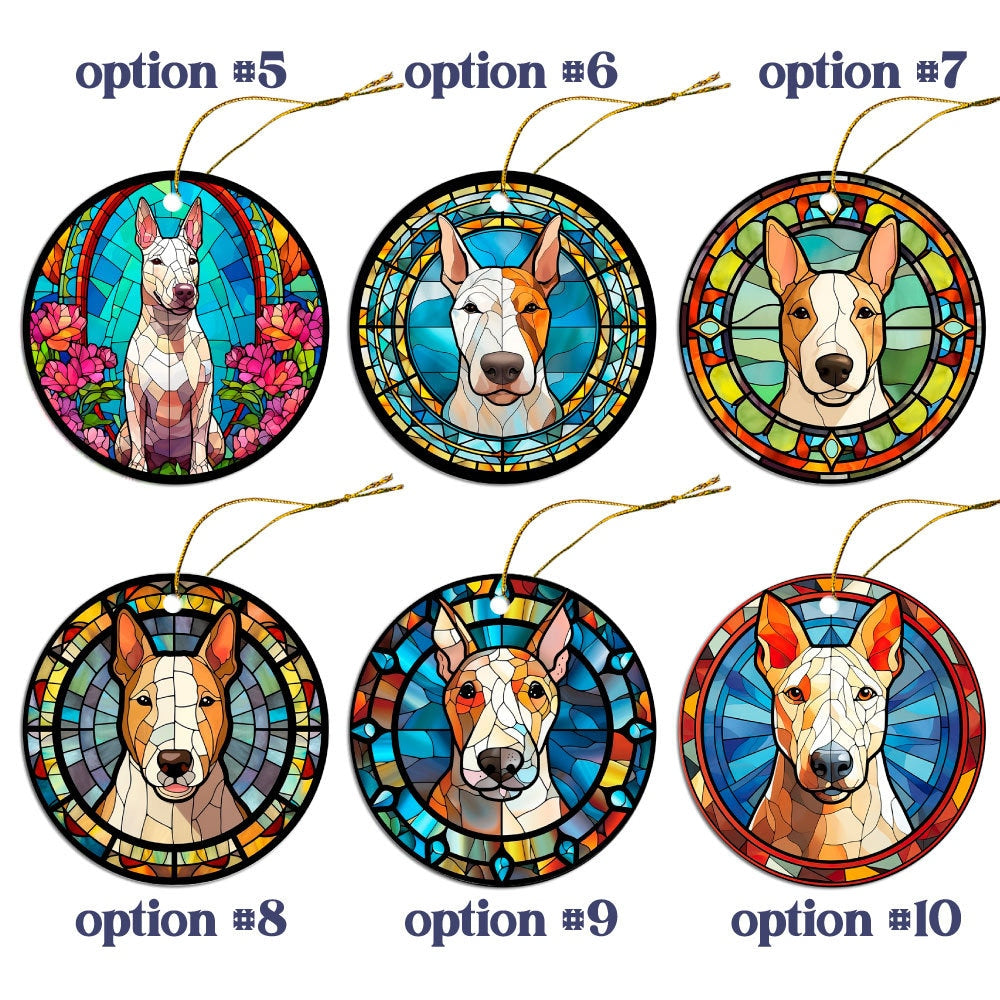 Joyas de Bull Terrier: ¡collares, pendientes y mucho más estilo vitral!