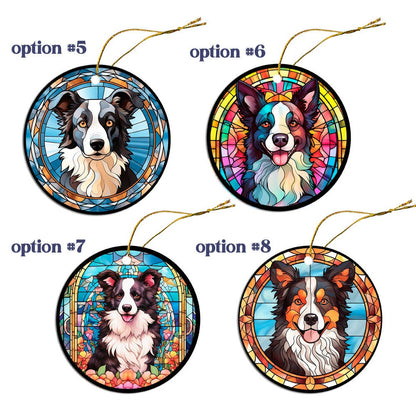 Joyas para Border Collie: collares, pendientes y mucho más estilo vitral.