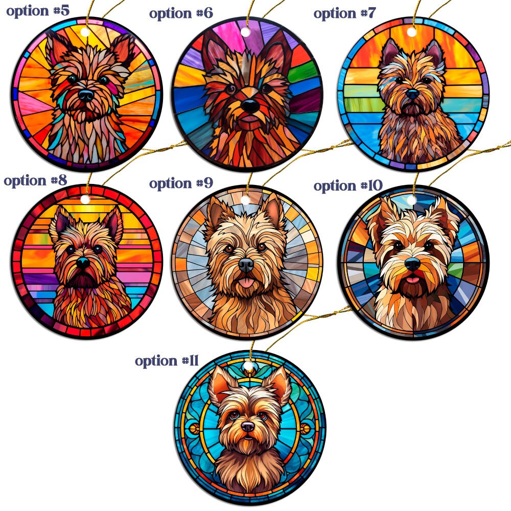 Cairn Terrier Jewelry: ¡collares, aretes y mucho más estilo vitral!