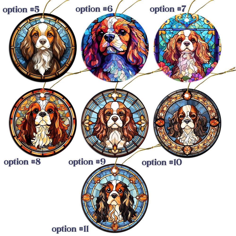 Cavalier King Charles Spaniel Jewelry - Stained Glass Style Necklaces, Earrings and more!