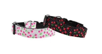 Collar o correa de nailon para perros y gatos, "Cerezas"