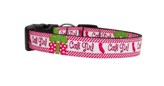 Collar o correa de nailon para perros y gatos, "Cali Girl"