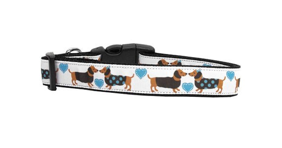 Collar o correa de nailon para perros y gatos, "Doxie Love"