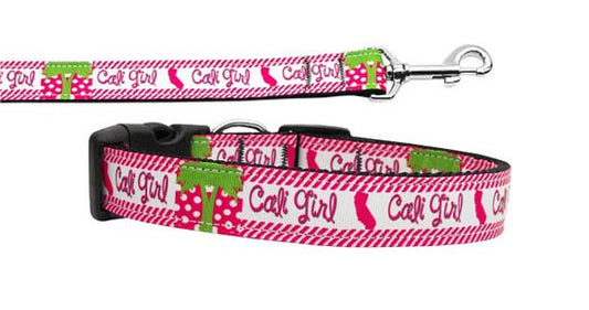 Collar o correa de nailon para perros y gatos, "Cali Girl"