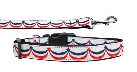 Collar o correa de nailon para perros y gatos, "American Swag"