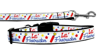 Collar o correa de nailon para perros y gatos, "Lil' Firecracker"