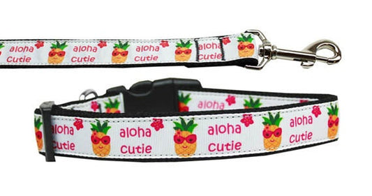 Collar o correa de nailon para perros y gatos, "Aloha Cutie"