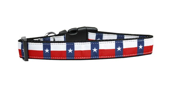 Collar o correa de nailon para perros y gatos, "bandera de Texas"