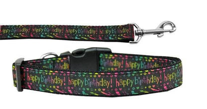 Collar o correa de nailon para perros y gatos, "Feliz cumpleaños"