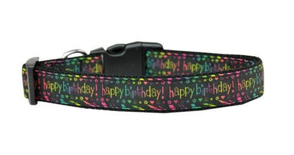 Collar o correa de nailon para perros y gatos, "Feliz cumpleaños"