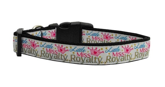 Collar o correa de nailon para perros y gatos, "Little Miss Royalty"