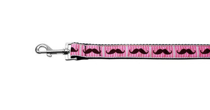 Collar o correa de nailon para perros y gatos, "Bigote de rayas rosadas"