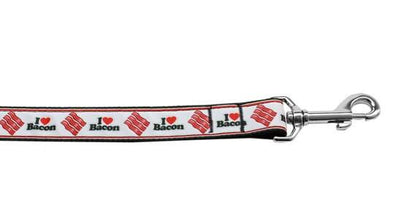 Collar o correa de nailon para perros y gatos, "I Love Bacon"