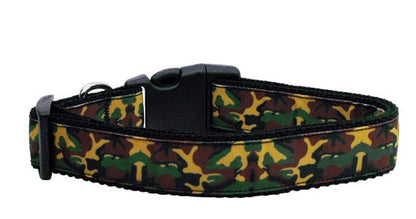 Collar o correa de nailon para perros y gatos, "camuflaje verde"