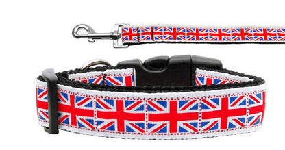 Collar o correa de nailon para perros y gatos, "Tiled Union Jack"