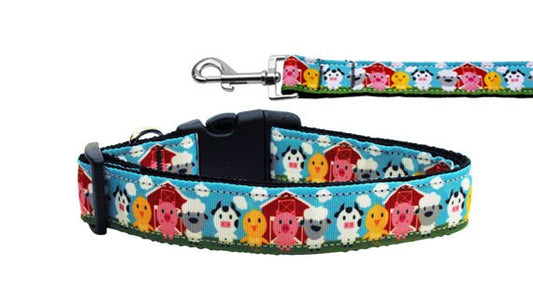 Collar o correa de nailon para perros y gatos, "Barnyard Buddies"