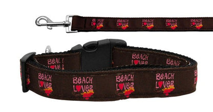 Collar o correa de nailon para perros y gatos, "Beach Lover"