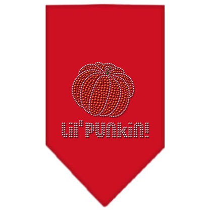 Bandana para perros y mascotas de Halloween con diamantes de imitación, "Lil Punkin"