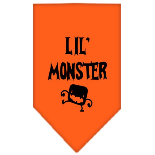 Bandana para perros y mascotas de Halloween serigrafiada, "Lil Monster"