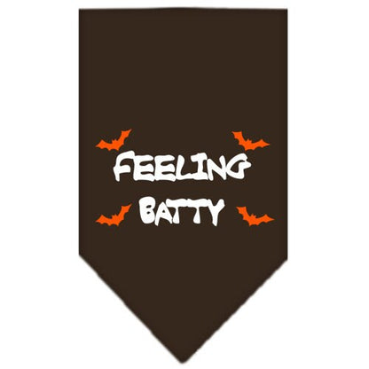 Halloween Pet and Dog Bandana Screen Printed, "Feeling Batty"