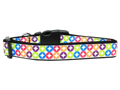 Collar o correa de nailon para perros y gatos, "Bright Diamonds"