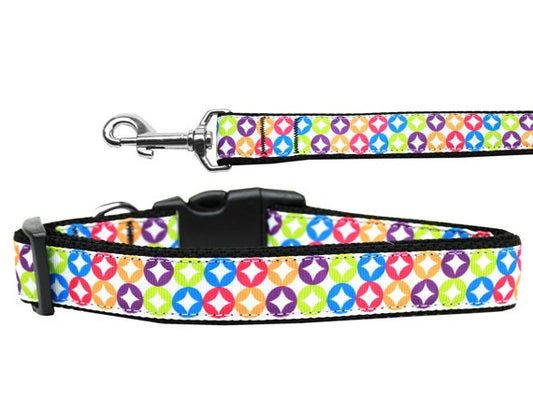 Collar o correa de nailon para perros y gatos, "Bright Diamonds"