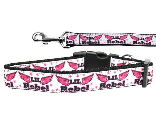 Collar o correa de nailon para perros y gatos, "Lil Rebel"