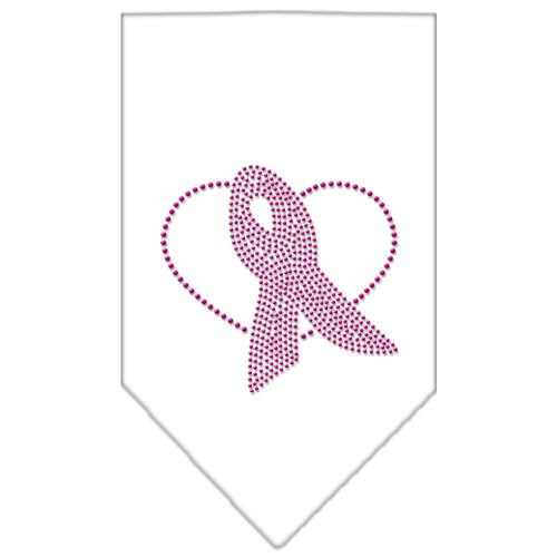 Pet and Dog Bandana Rhinestone, "Pink Ribbon"