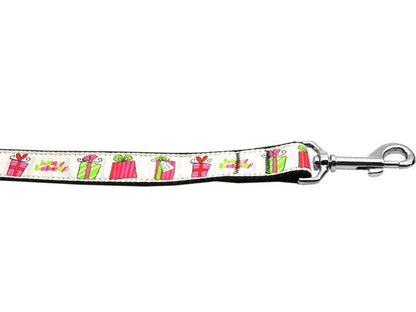 Christmas Pet Dog & Cat Nylon Collar or Leash, "All Wrapped Up"