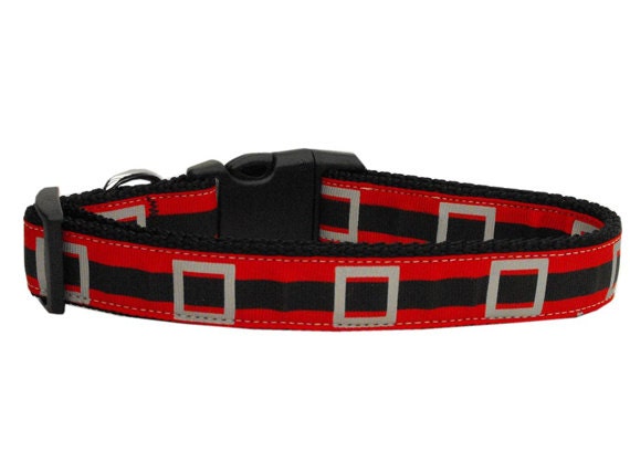 Collar o correa de nailon para perros y gatos con diseño navideño, "Santa Belt"