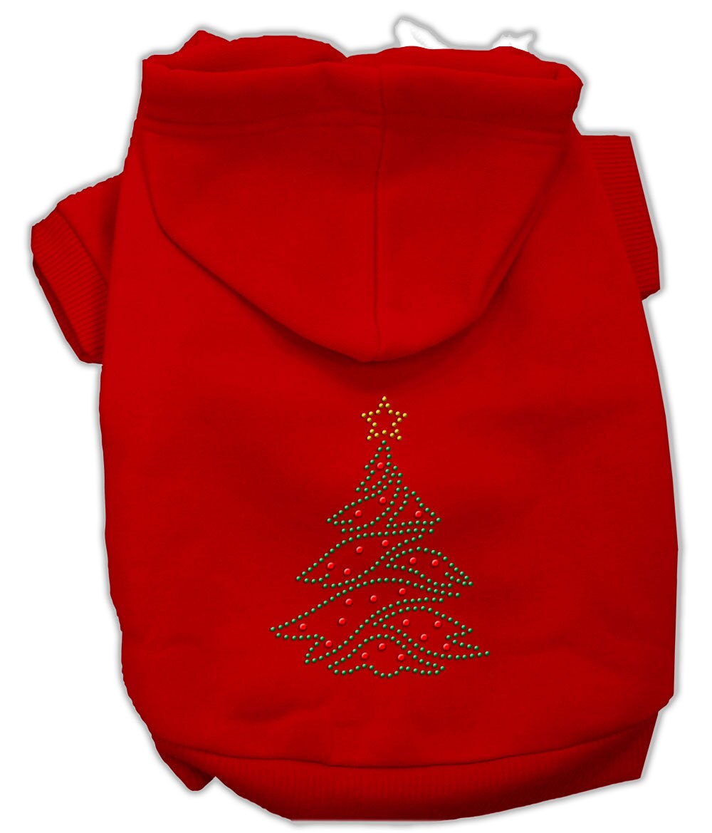 Christmas Pet, Dog & Cat Hoodie Rhinestone, "Christmas Tree"