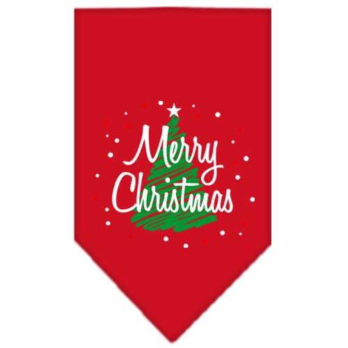 Christmas Dog Bandana, "Scribble Merry Christmas"