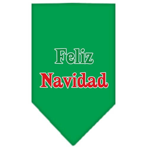 Bandana navideña para mascotas y perros serigrafiada, "Feliz Navidad"