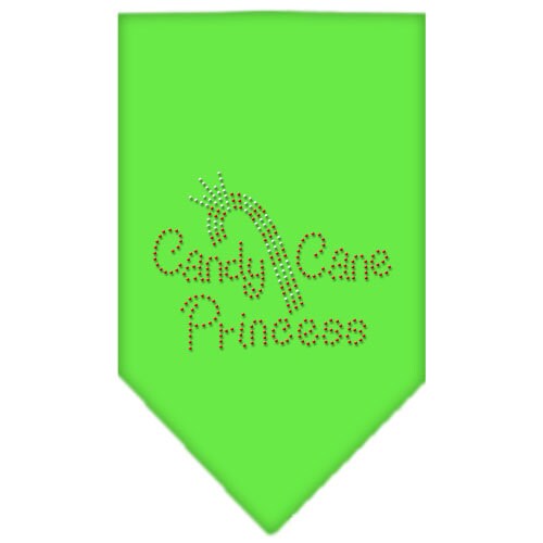 Christmas Pet and Dog Bandana Rhinestone, "Candy Cane Princess"