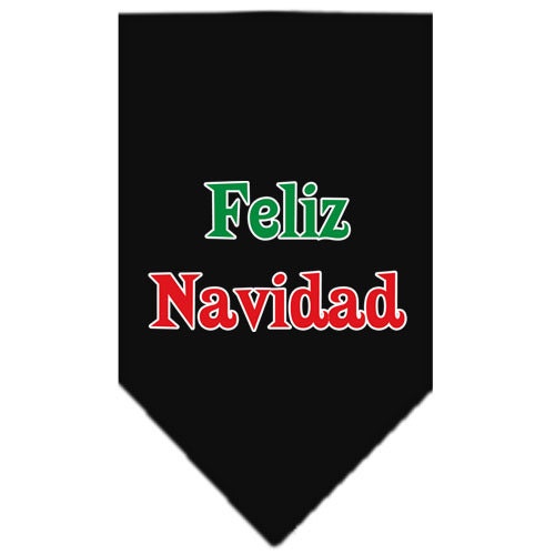 Bandana navideña para mascotas y perros serigrafiada, "Feliz Navidad"