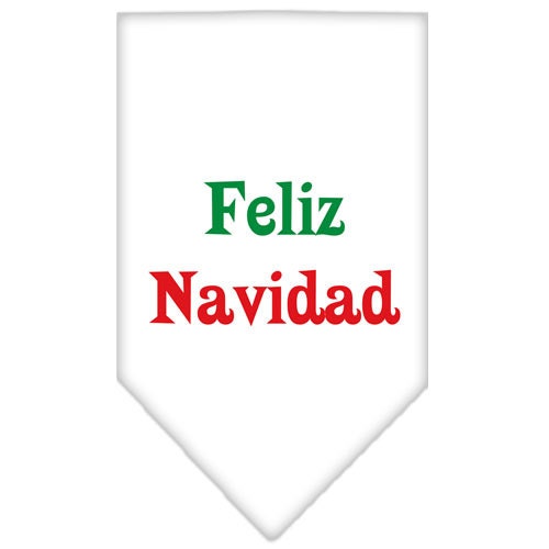 Bandana navideña para mascotas y perros serigrafiada, "Feliz Navidad"