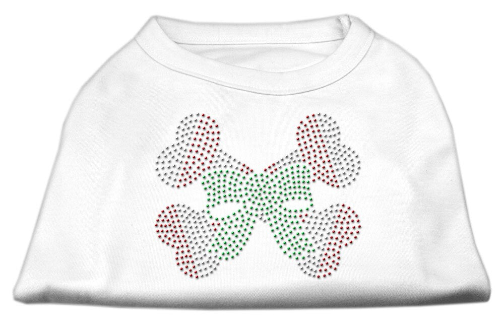 Christmas Pet Dog & Cat Shirt Rhinestone, "Candy Cane Crossbones"