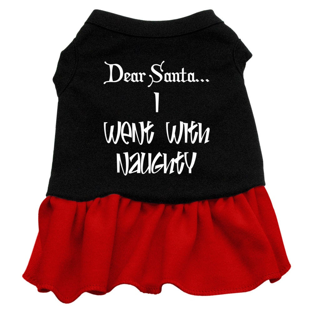 Christmas Pet Dress "Dear Santa, I Went With Naughty"