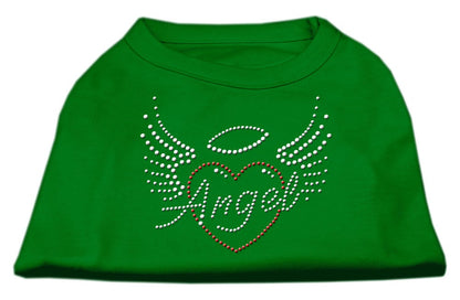 Camiseta para perros y gatos con diamantes de imitación, "Corazón de ángel"