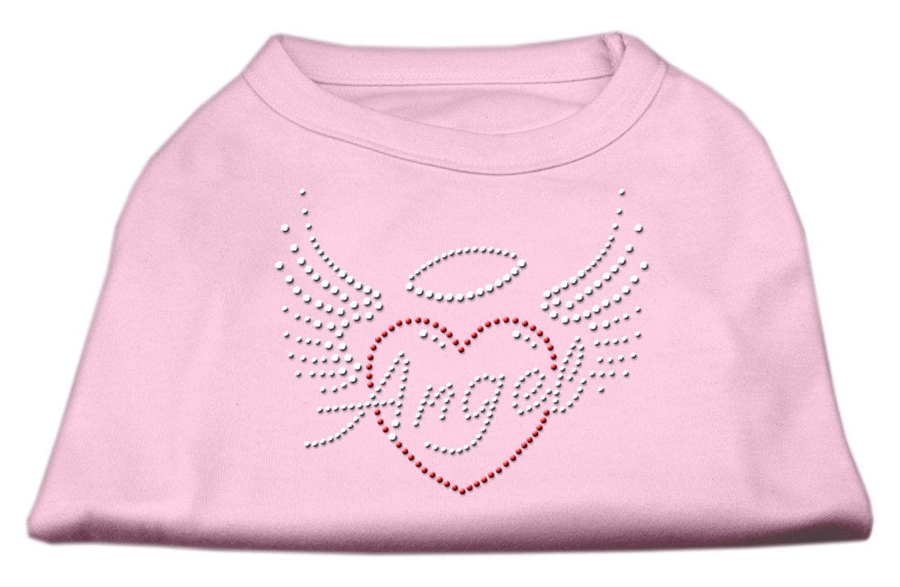 Camiseta para perros y gatos con diamantes de imitación, "Corazón de ángel"