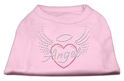 Camiseta para perros y gatos con diamantes de imitación, "Corazón de ángel"