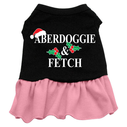 Christmas Pet Dog & Cat Dress Screen Printed, "Aberdoggie Christmas"