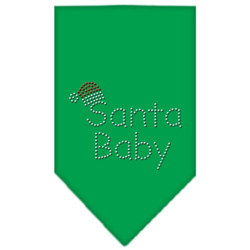 Christmas Pet and Dog Bandana Rhinestone, "Santa Baby"