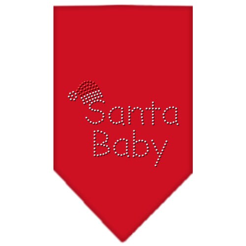 Christmas Pet and Dog Bandana Rhinestone, "Santa Baby"