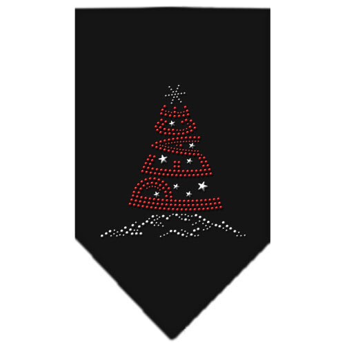 Christmas Pet and Dog Bandana Rhinestone, "Peace Tree"