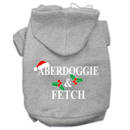 Christmas Pet Dog and Cat Hoodie Screen Printed, "Aberdoggie & Fetch"