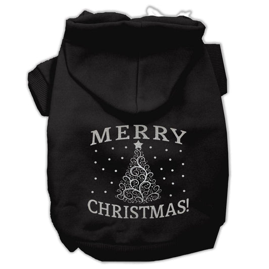 Christmas Pet Hoodie Screen Printed, "Shimmer Christmas Tree"