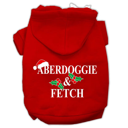 Christmas Pet Dog and Cat Hoodie Screen Printed, "Aberdoggie & Fetch"